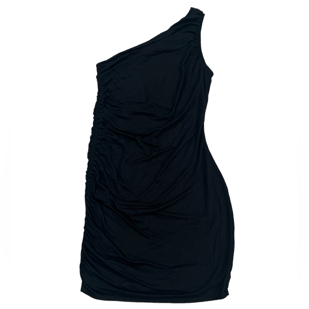 Women's Ruched One Shoulder Mini Dress - A New Day Black - Picture 4 of 10